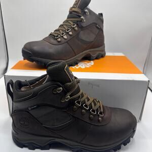 NIB Timberland Mt. Maddsen Waterproof Mid Hiker Boot Men’s Dark Brown Full Grain